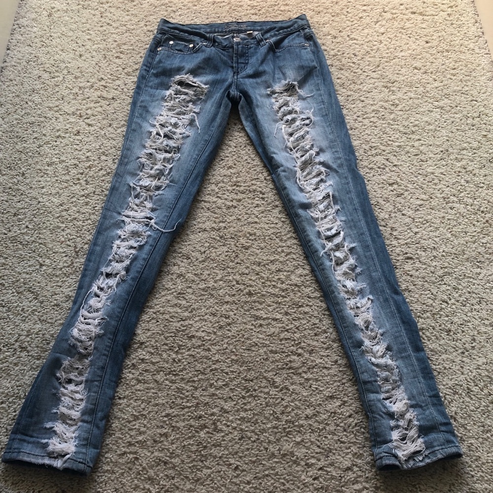 Bebe distressed denim